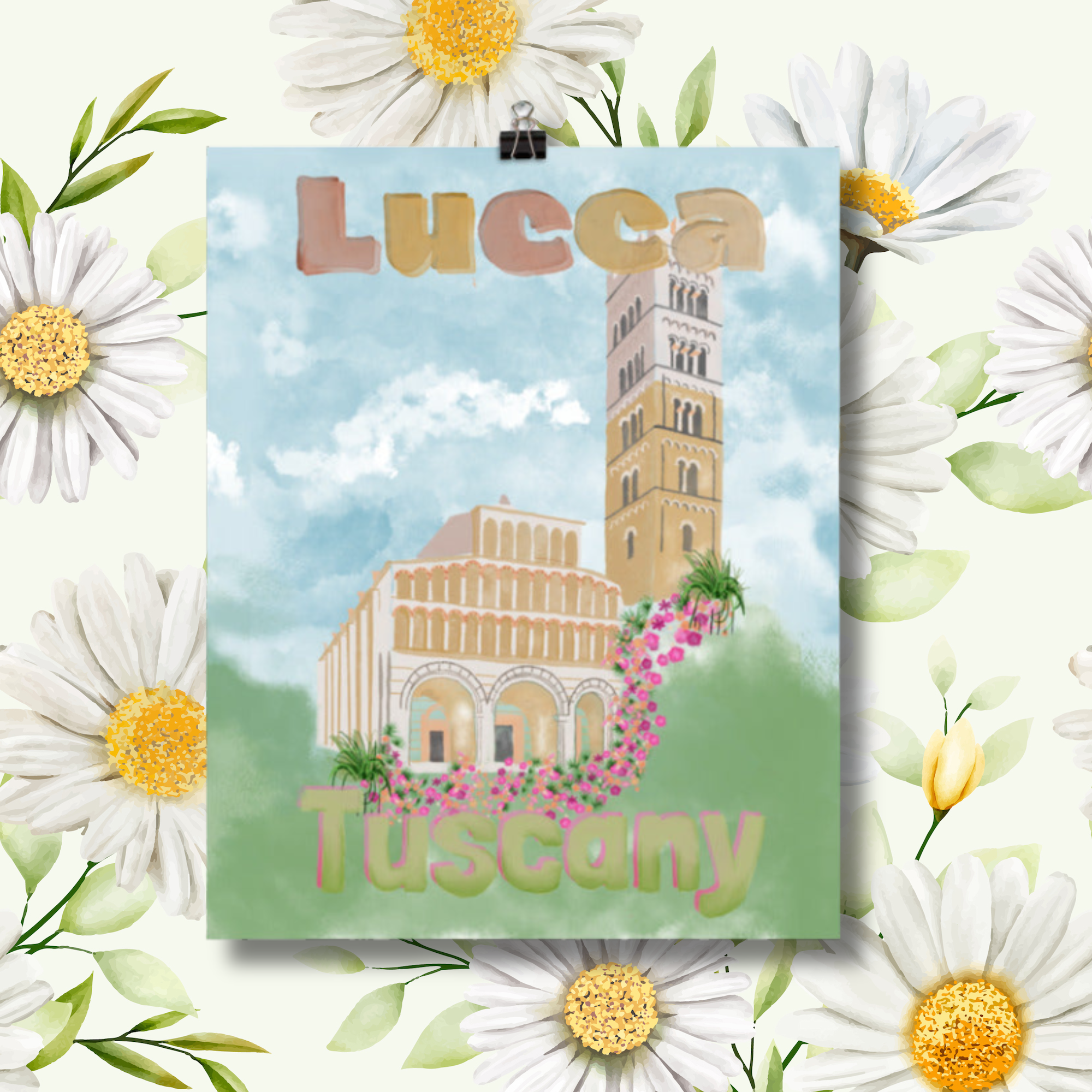 Lucca Illustration Poster