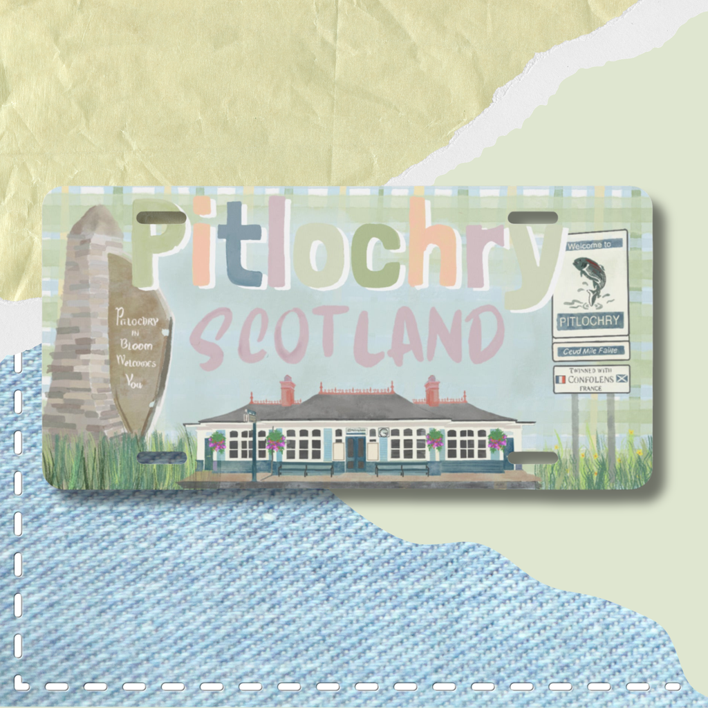 Pitlochry, Scotland Souvenir License Plate