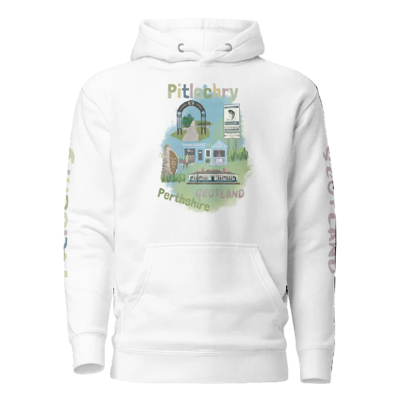 Cosy White Hoodie | Pitlochry, Scotland