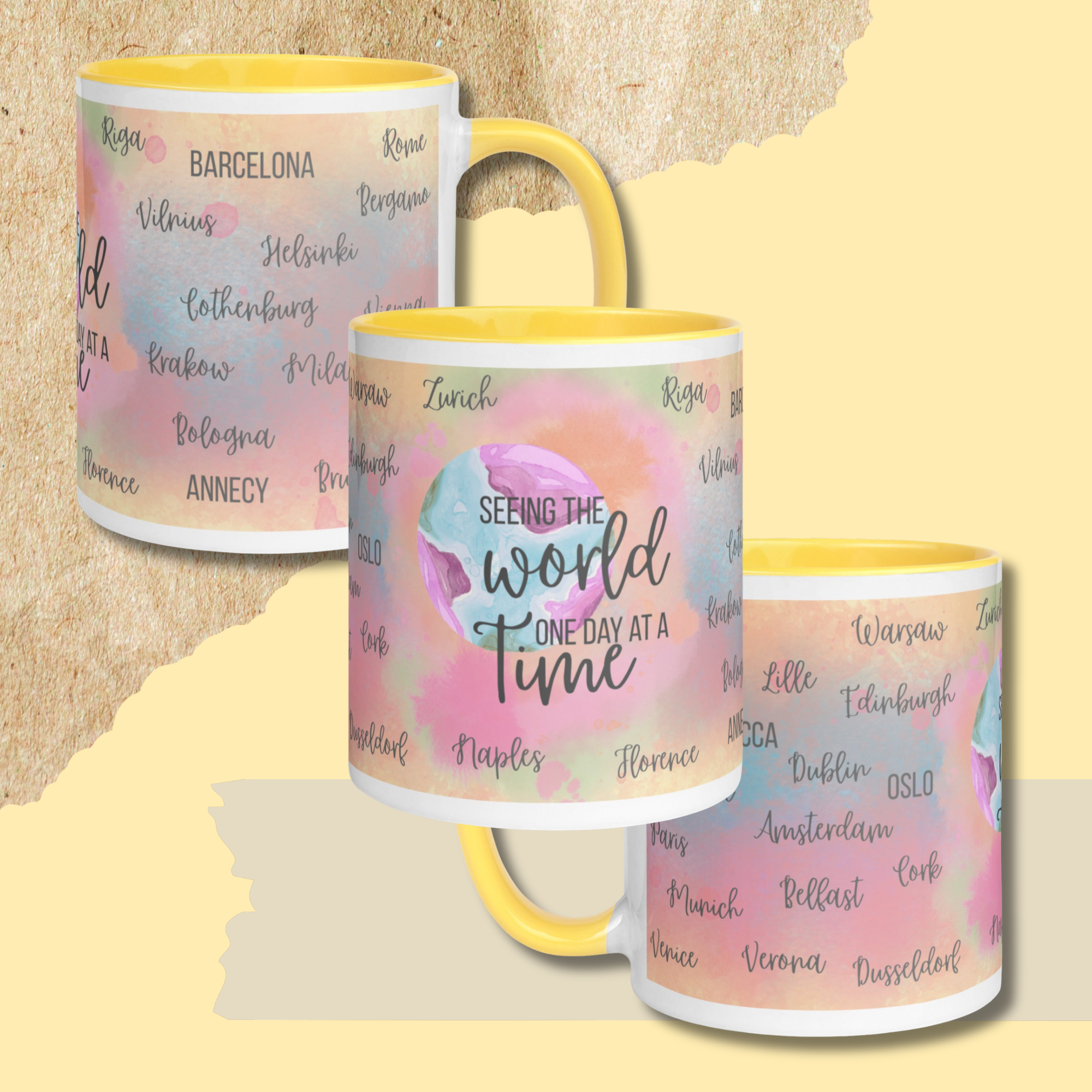 One day | Yellow 11oz mug