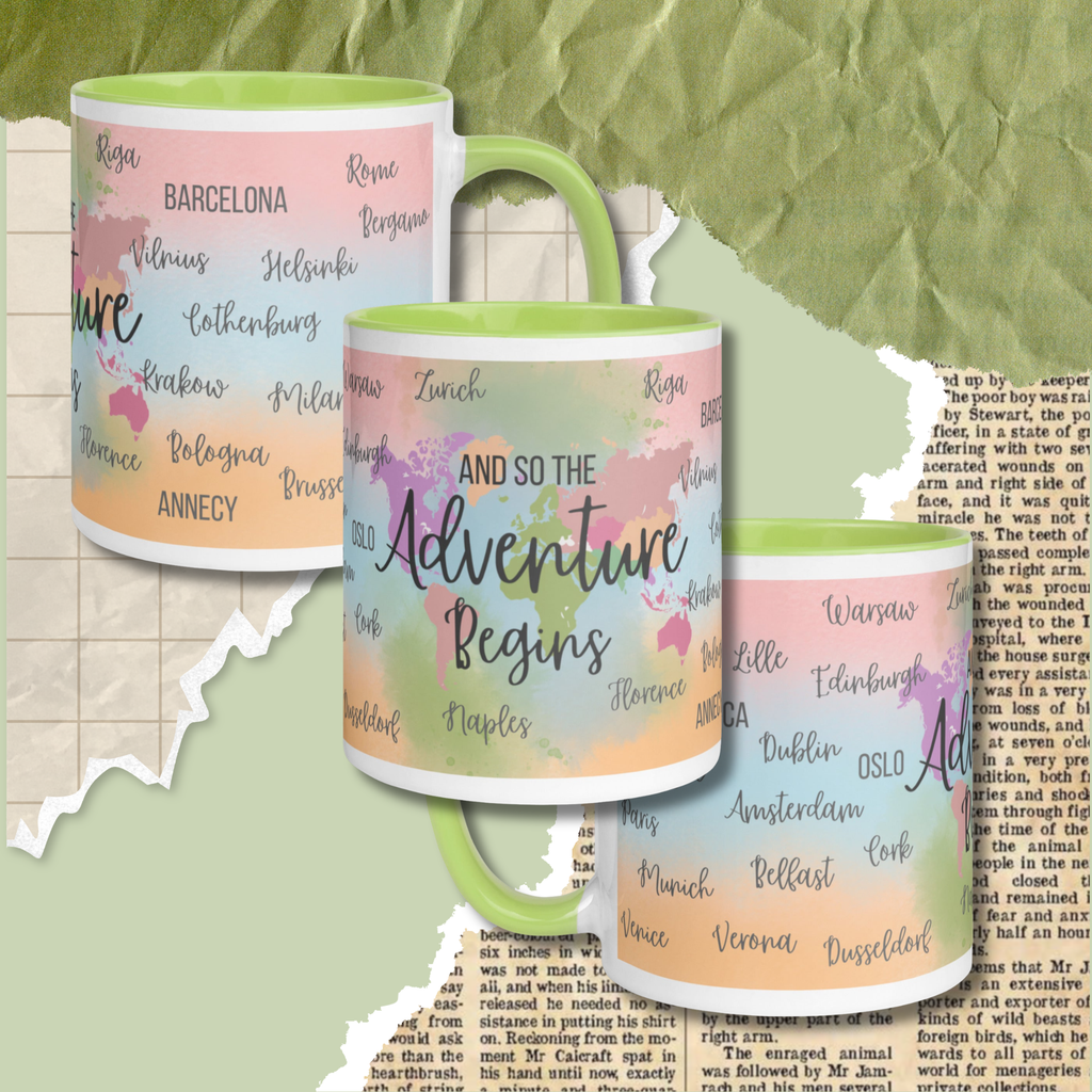 Adventure begins | Green 11oz mug