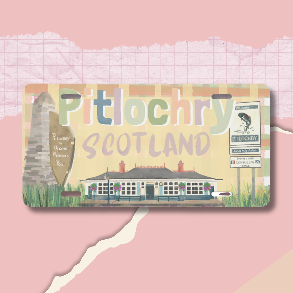 Pitlochry, Scotland Souvenir License Plate