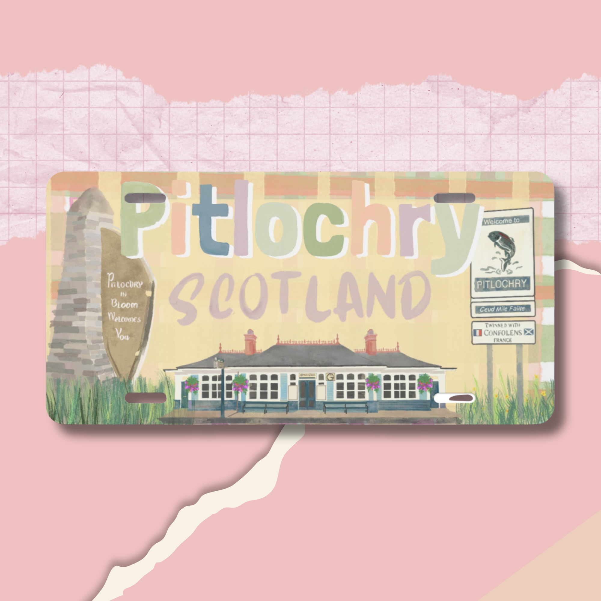 Pitlochry, Scotland Souvenir License Plate