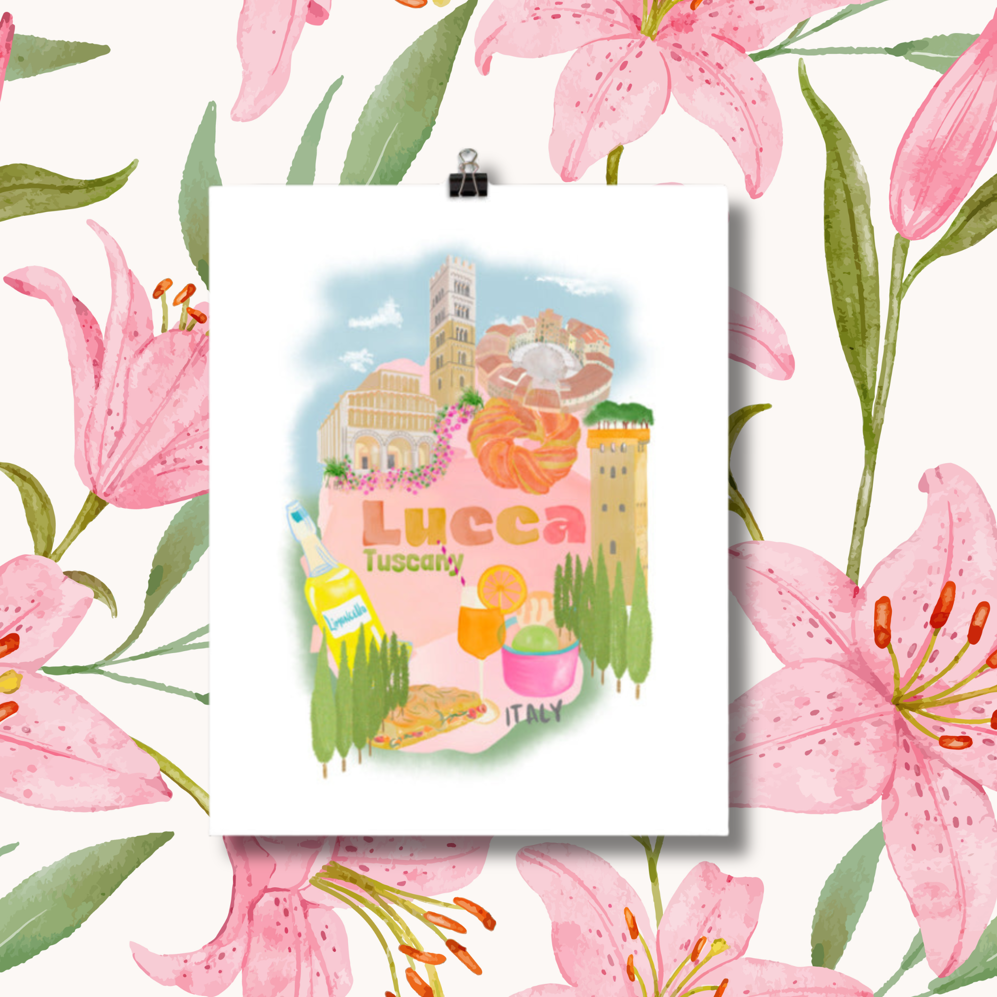 Lucca Illustration Poster