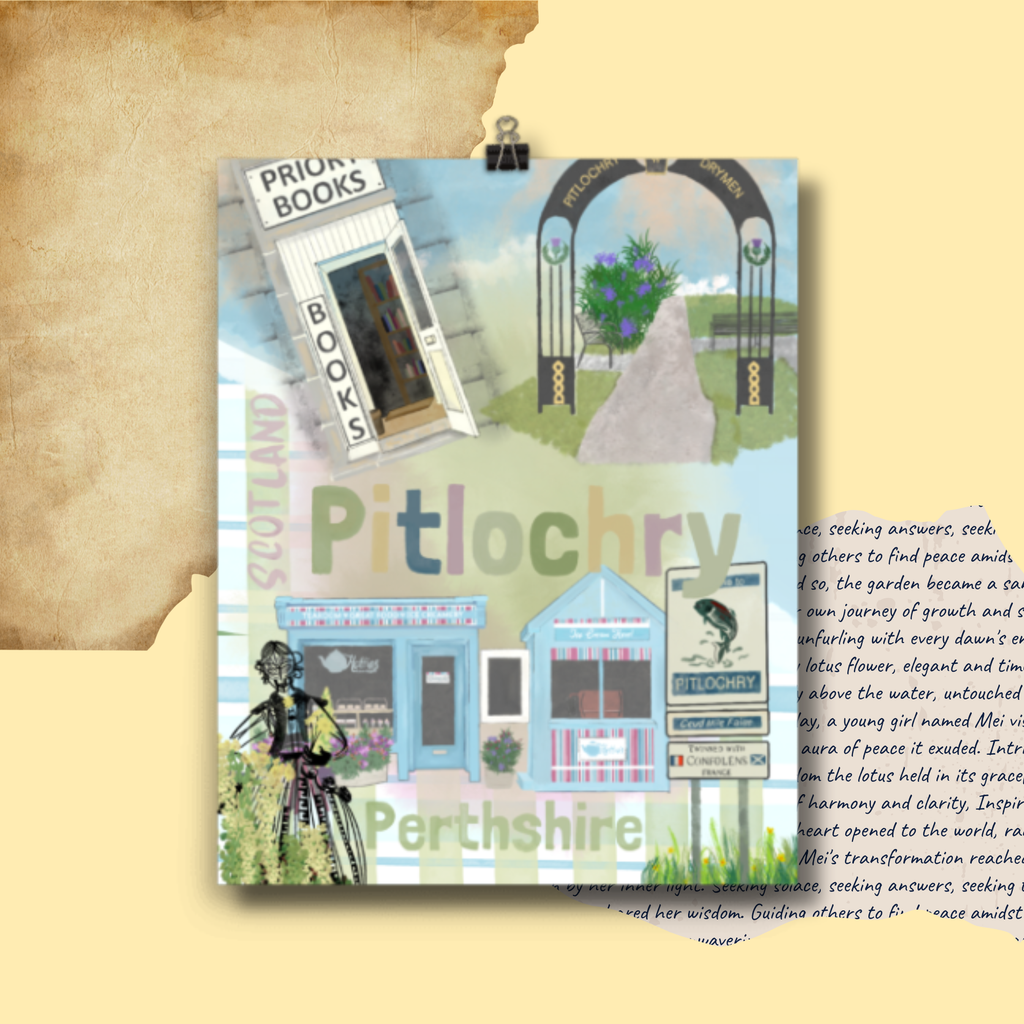 Pitlochry, Scotland Art Print 8x10in